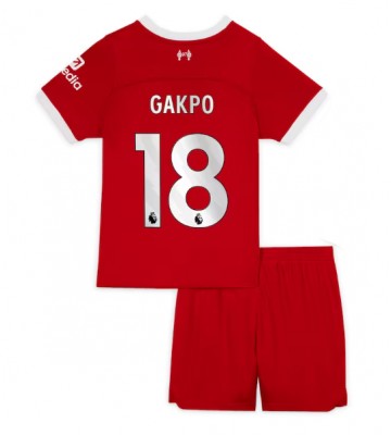 Liverpool Cody Gakpo #18 Replika Babytøj Hjemmebanesæt Børn 2023-24 Kortærmet (+ Korte bukser)